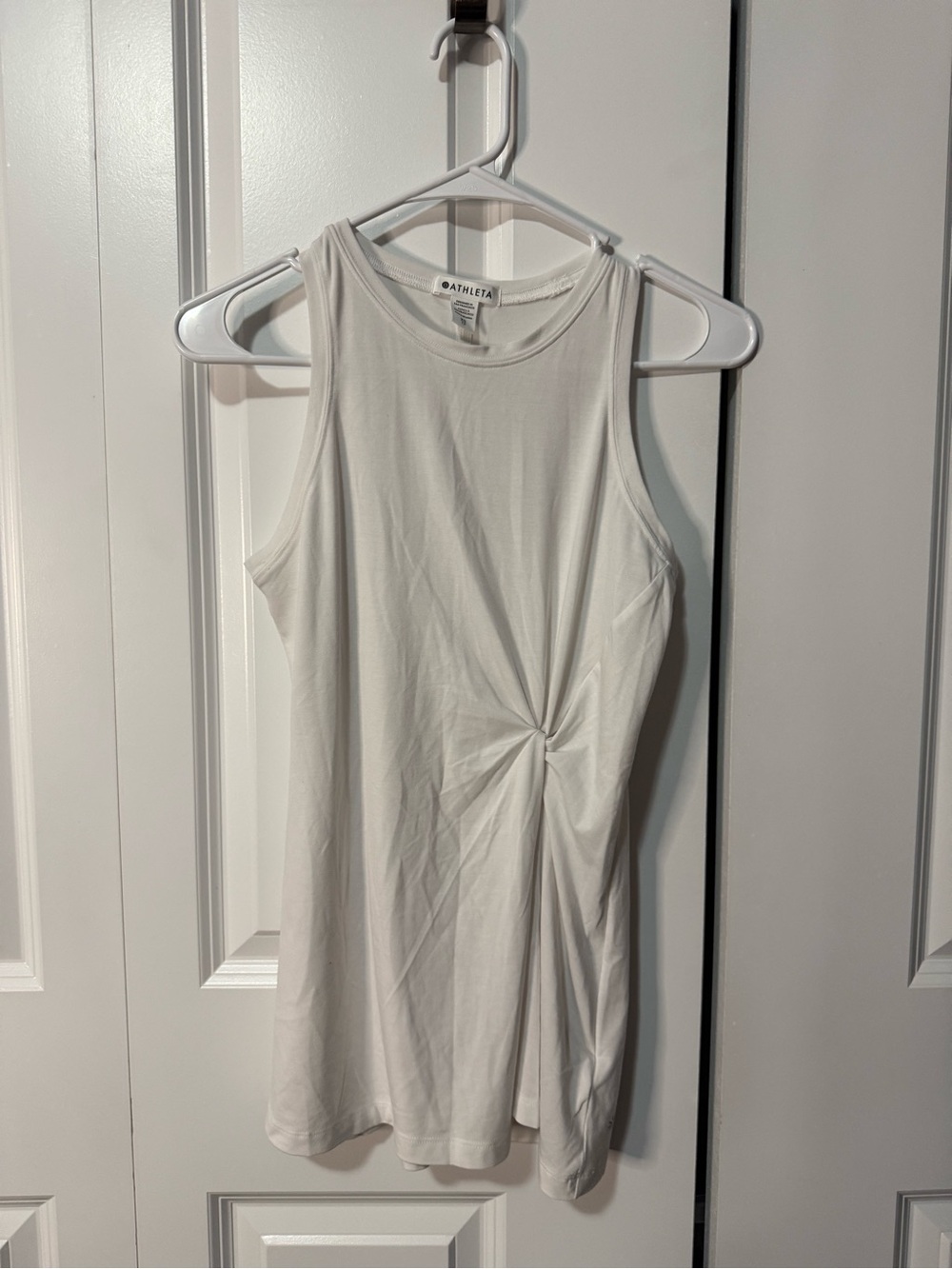Athleta White Twist-Detail Tank